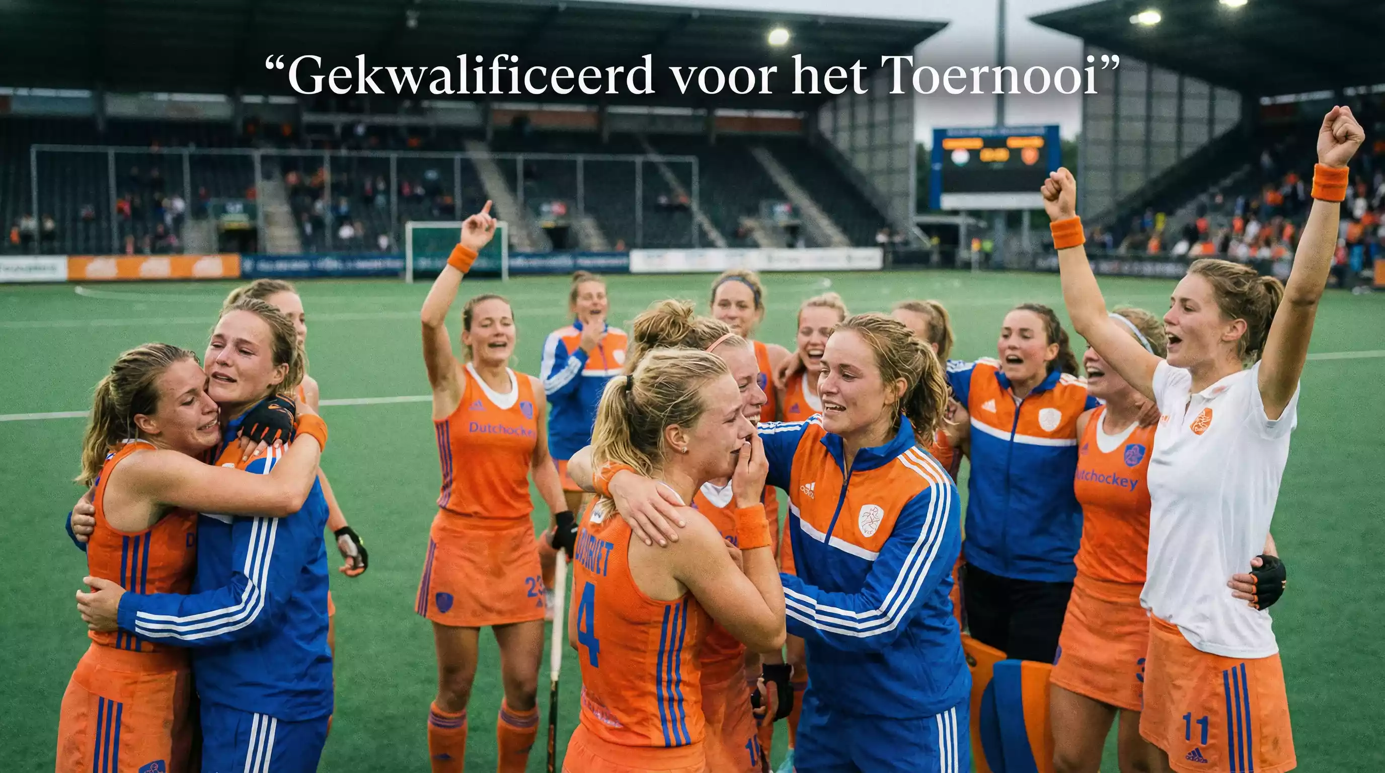 Hockeyteam viert kwalificatie voor groot toernooi