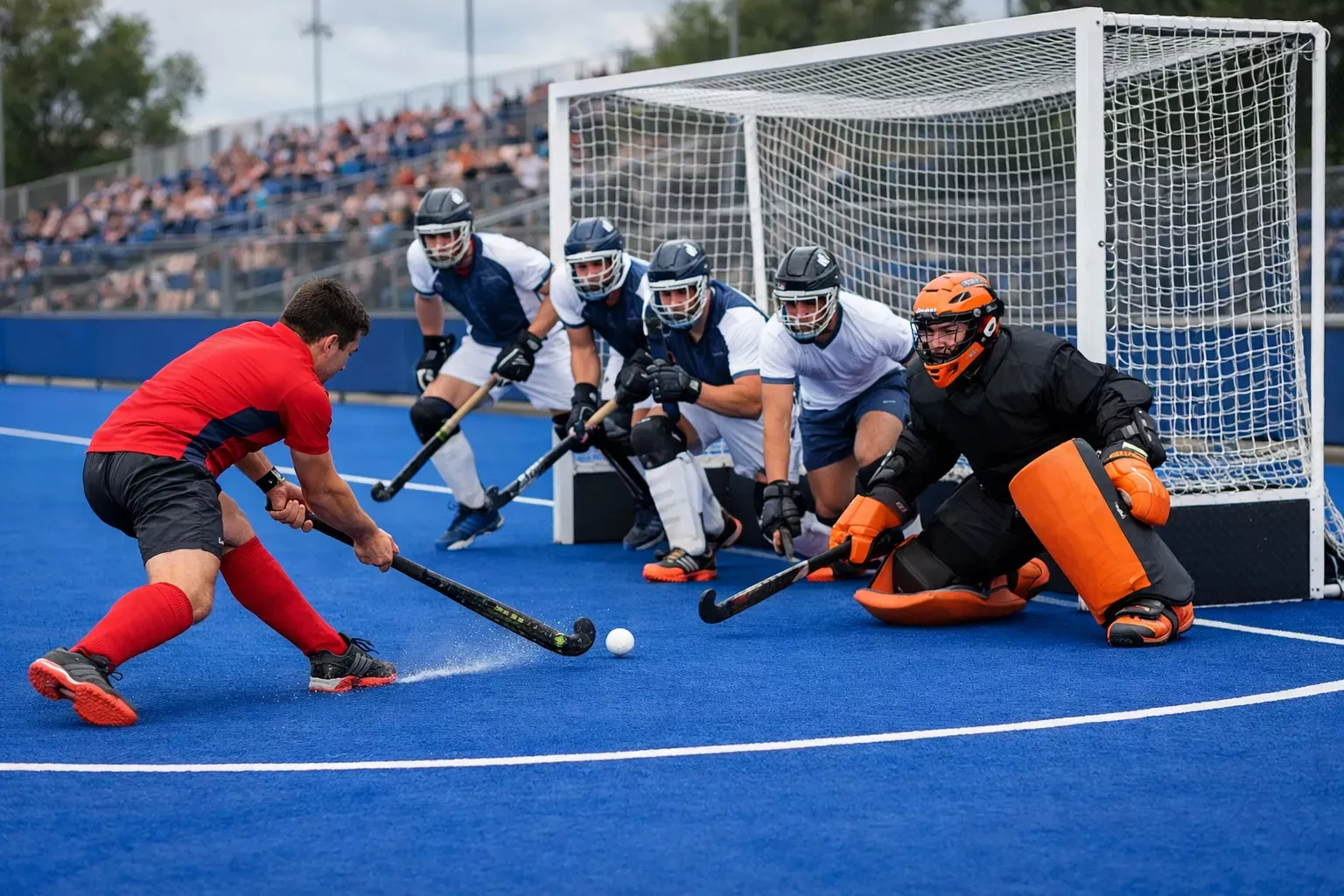 Laptopscherm met hockeyquoteringen in een huiskamer