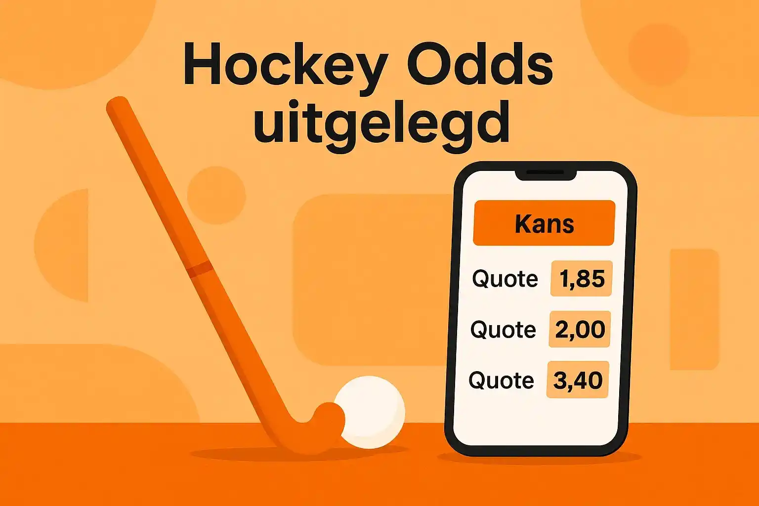 Uitleg van hockey weddenschappen en odds berekening met digitale interface
