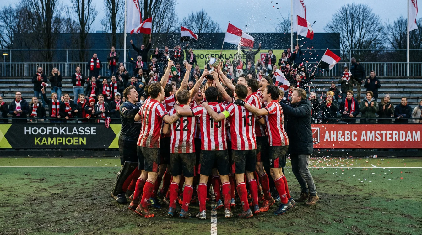 Veldhockeyclub viert titel in Nederlandse Hoofdklasse