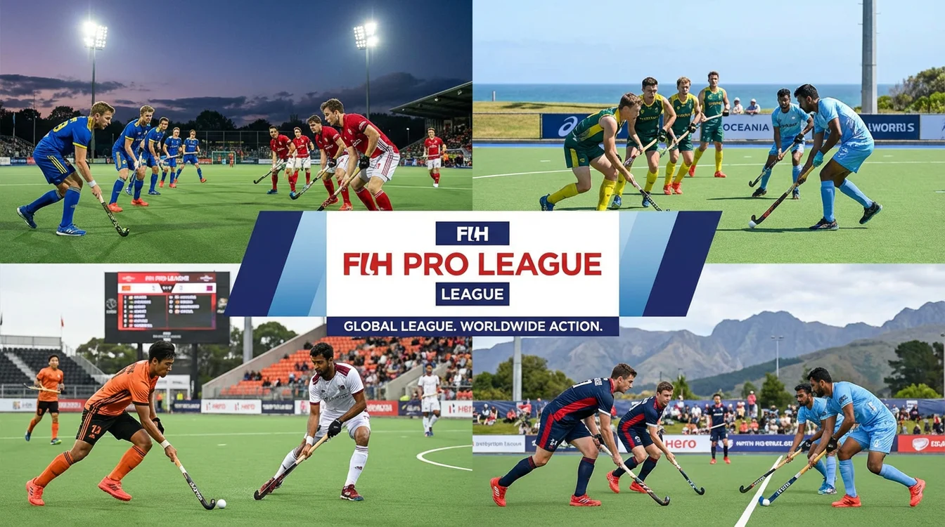 Verschillende landen strijden in de FIH Pro League