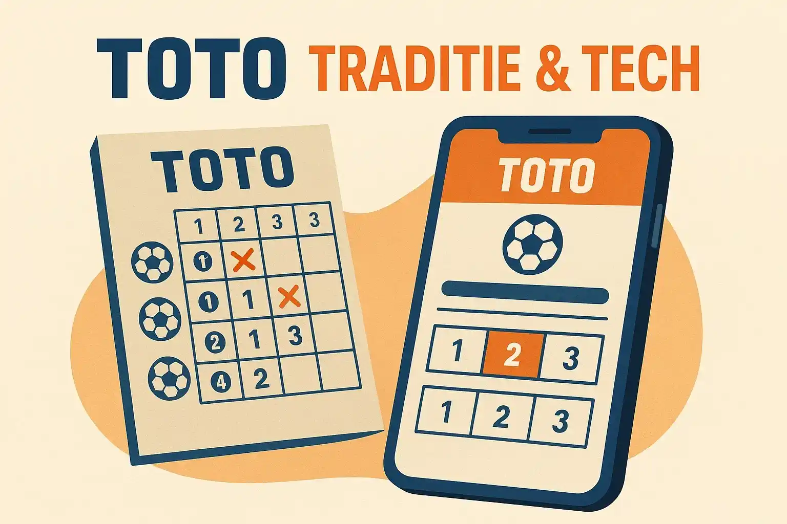Klassiek Nederlands wedformulier dat transformeert naar moderne smartphone met digitale wedinterface
